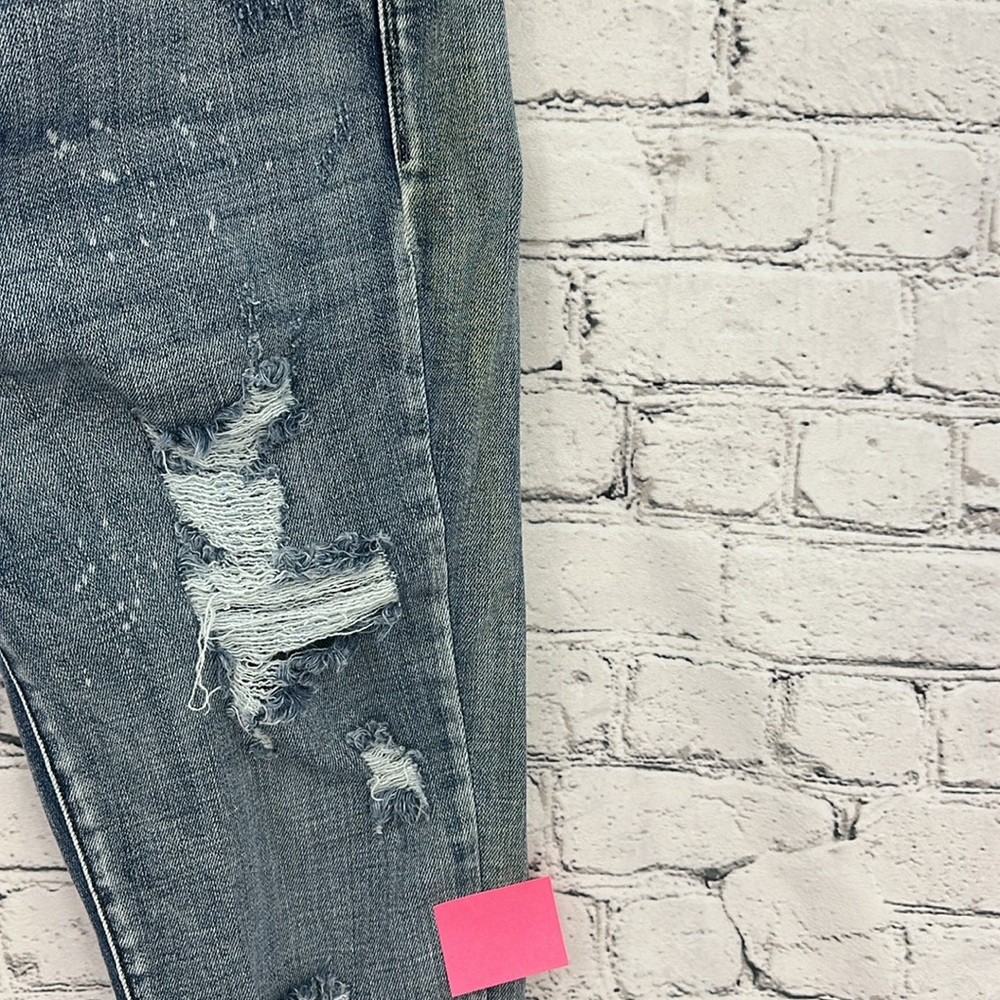 JUDY BLUE Skinny Fit High-Waisted Distressed Denim Jeans 9/29 Light Blue *NWT* - Picture 11 of 11